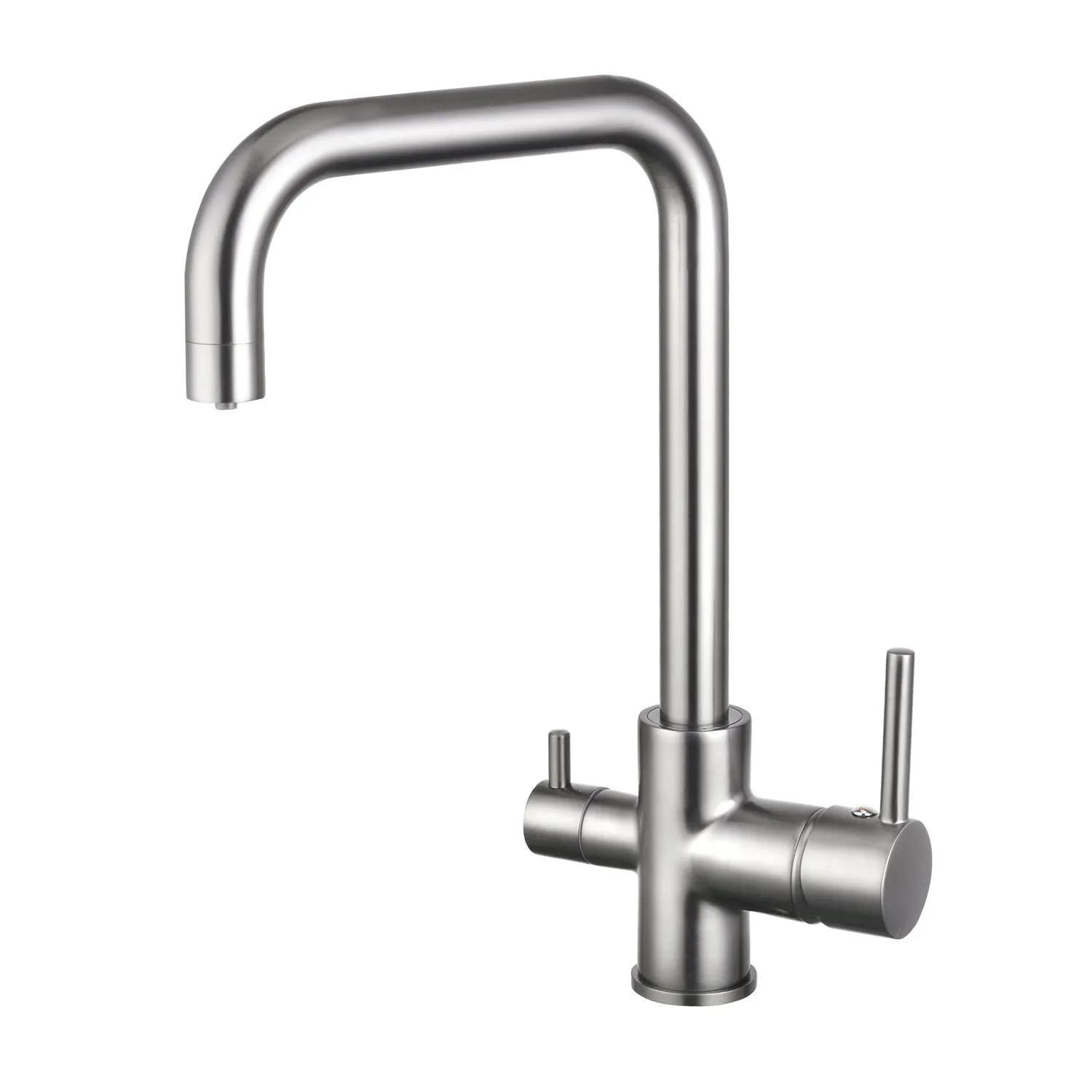 Смеситель для кухни с подключением фильтра Shevanik S228L, сатин