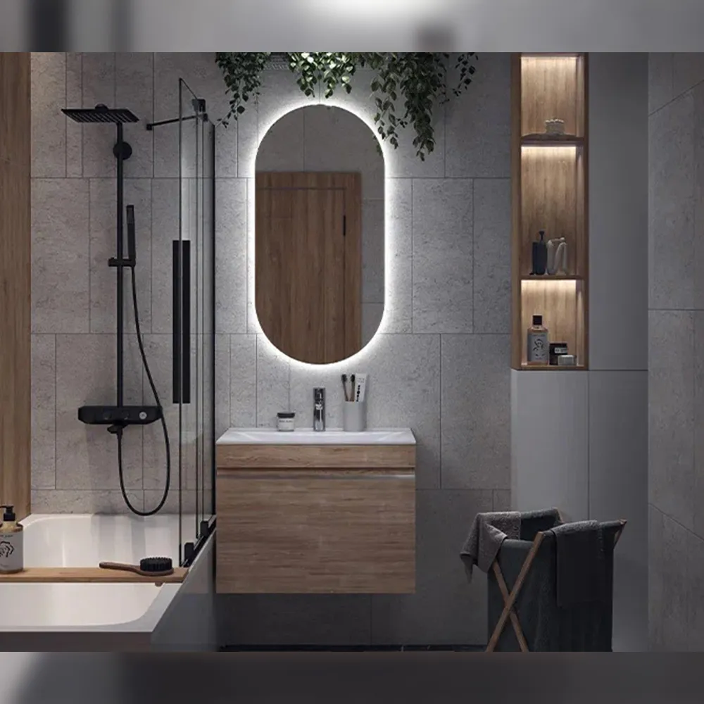 Тумба с раковиной подвесная Velvex Pulsus tp.PUL.PUL.70.1Y дуб сонома, 70 см