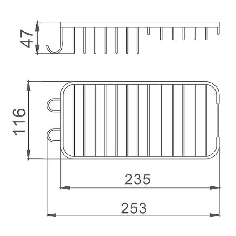 Полка Металлическая решетчатая Haiba HB338