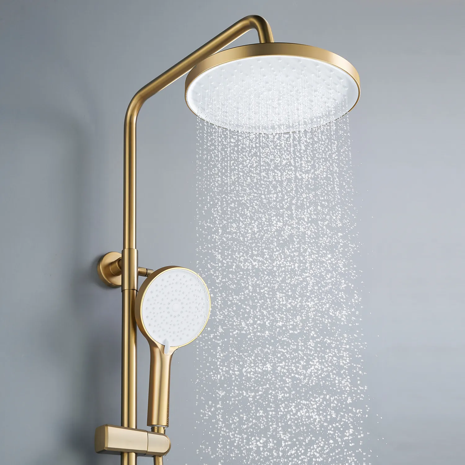 Душевая система Shevanik S4336G, золотой сатин