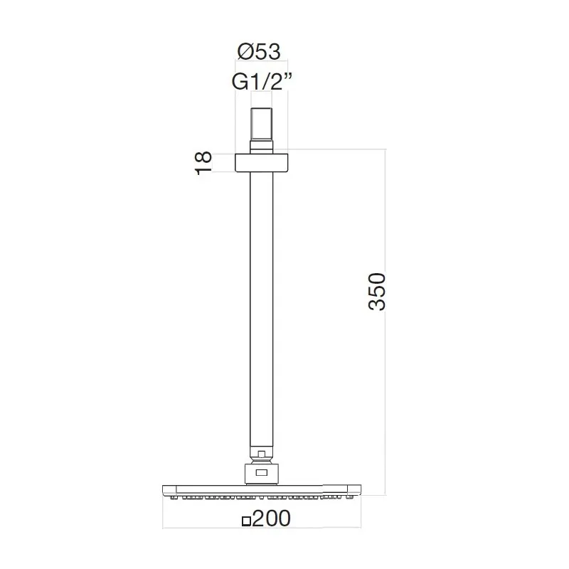 Верхний душ Webert AC0942015, хром