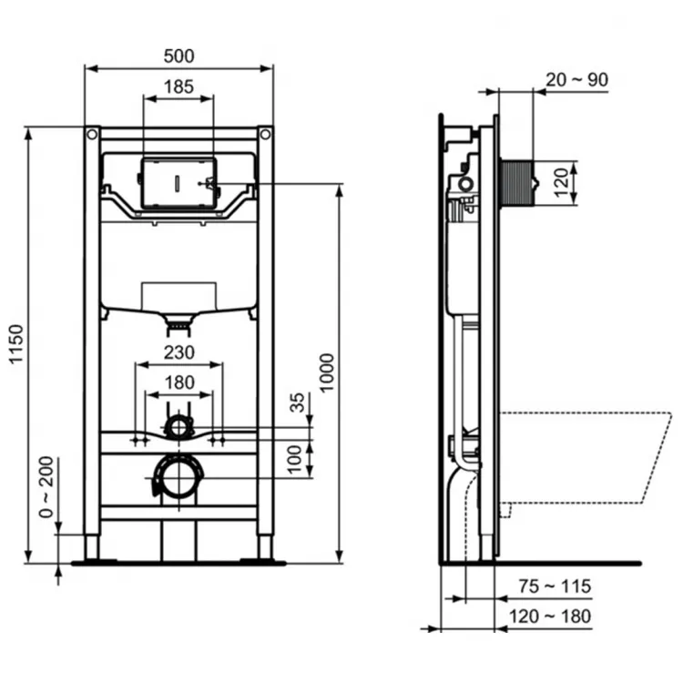 Комплект унитаза Ideal Standard Tesi AquaBlade T386801