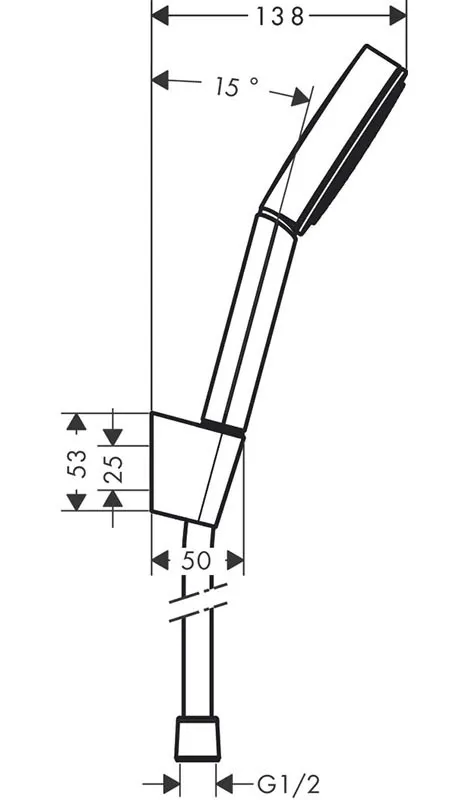 Душевой Porter - набор Hansgrohe Pulsify S 105 1 jet, с держателем и шлангом 1250 мм, хром (24301000)