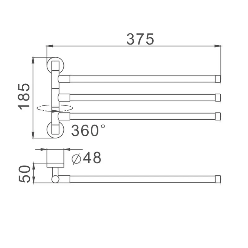 Полотенцедержатель D-Lin D254111, черный