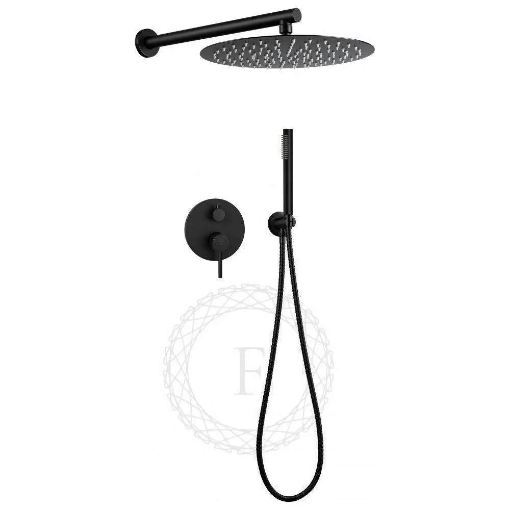 Душевая система встраиваемая FILARETE Roun FL1023BL, черный