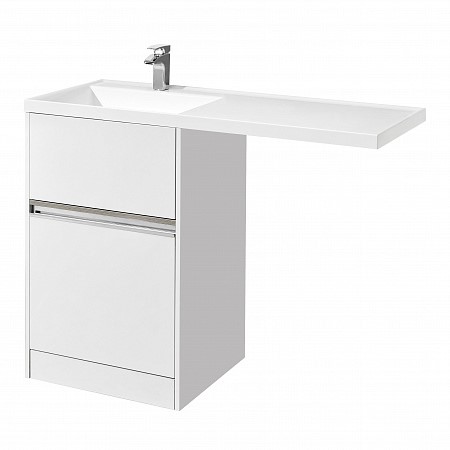 1A2359K1LH010 Набор Aquaton: 1A235901LH010 Тумба-умывальник Лондри 60/ 1A72843KLH01L Раковина Лондри 120 левая, бел.