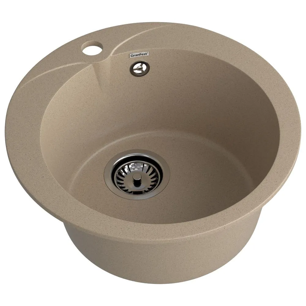 Кухонная мойка GranFest RONDO 480, песок