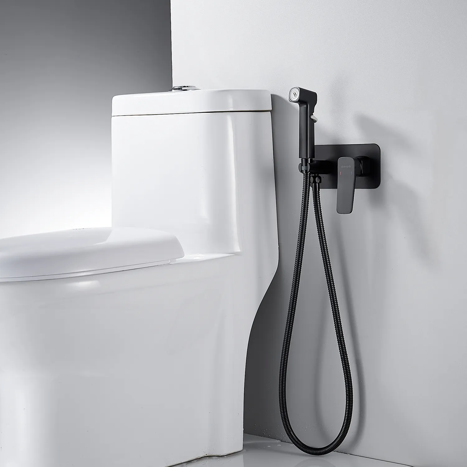 Гигиенический душ со смесителем Shevanik S9905H, черный