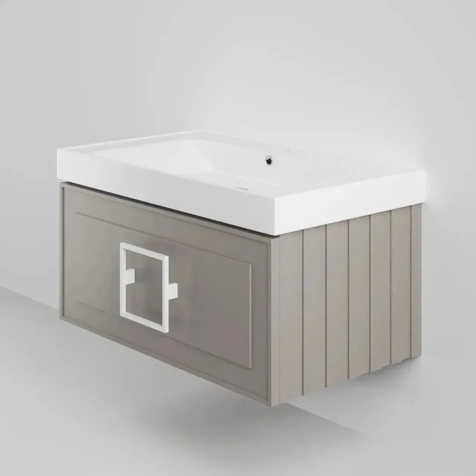 Тумба под раковину подвесная La Fenice Cubo FNC-01-CUB-C-80, бежевая