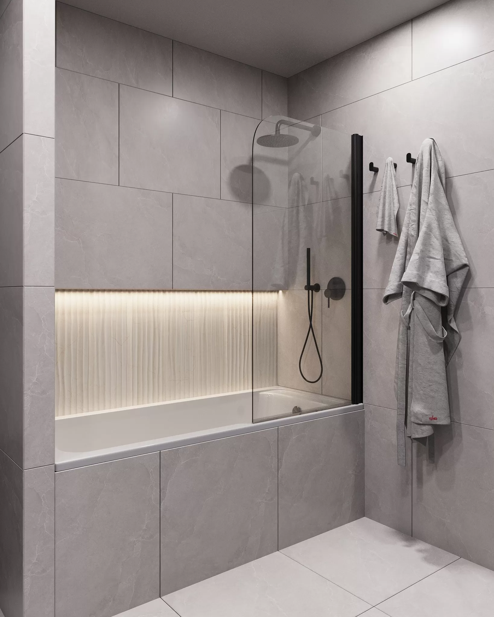 Шторка для ванны поворотная Timo TCM-80/03C-6 на монопетле 1400*800, стекло прозрачное 6 мм (T28)