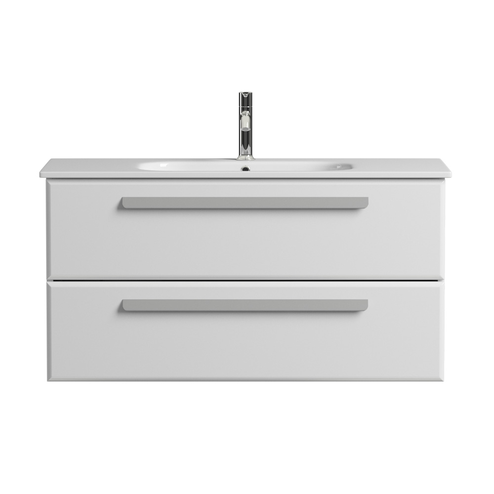 База под раковину подвесная Cezares Eco 970х450х500, Bianco Lucido (ECO-CER-1000-2C-SO-BL)