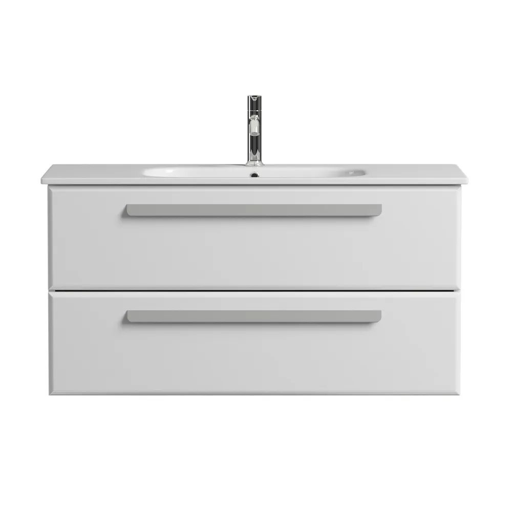 База под раковину подвесная Cezares Eco 970х450х500, Bianco Lucido (ECO-CER-1000-2C-SO-BL)