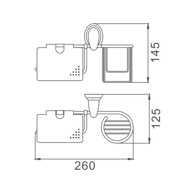 Держатель для туалетной бумаги D-Lin D242310, хром