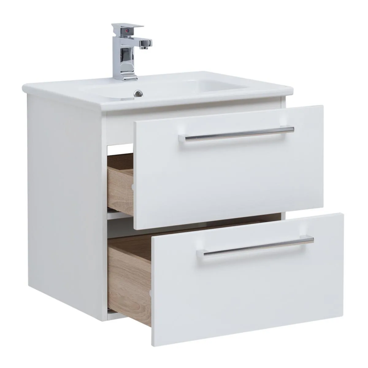 Тумба с раковиной подвесная Dreja Gio 60 см, белый