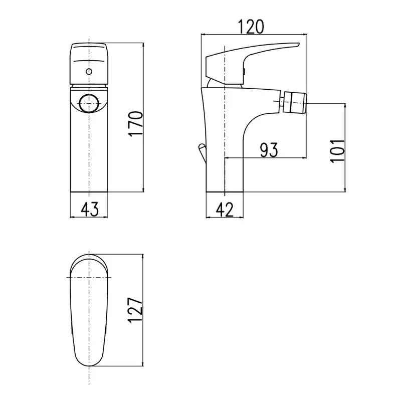 Смеситель для биде Rav Slezak Amur AM745.5, хром