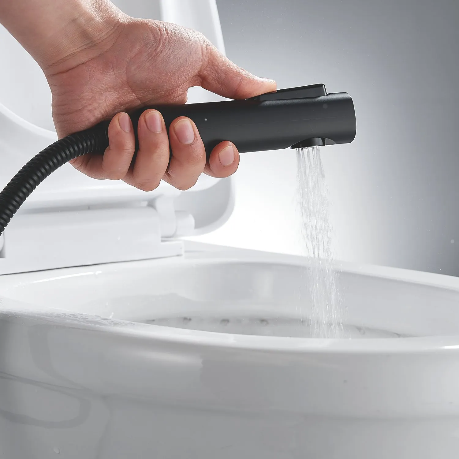 Гигиенический душ со смесителем Shevanik S6105H-1, черный