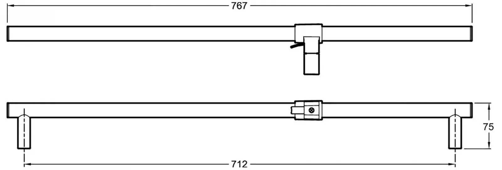 E8524-BN EO штанга 76 см полир,никель