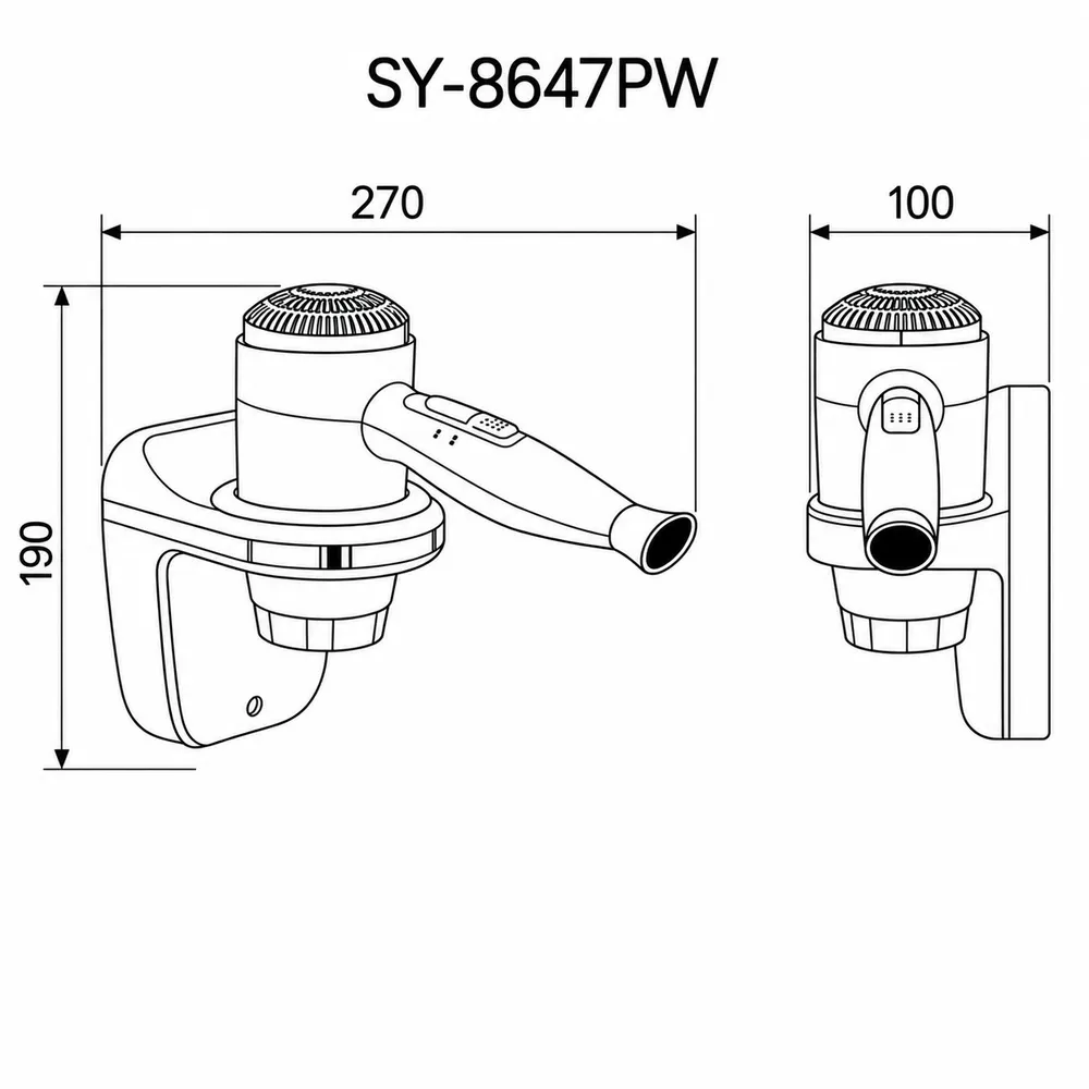 Настенный фен SenSyn SY-8647PW, белый
