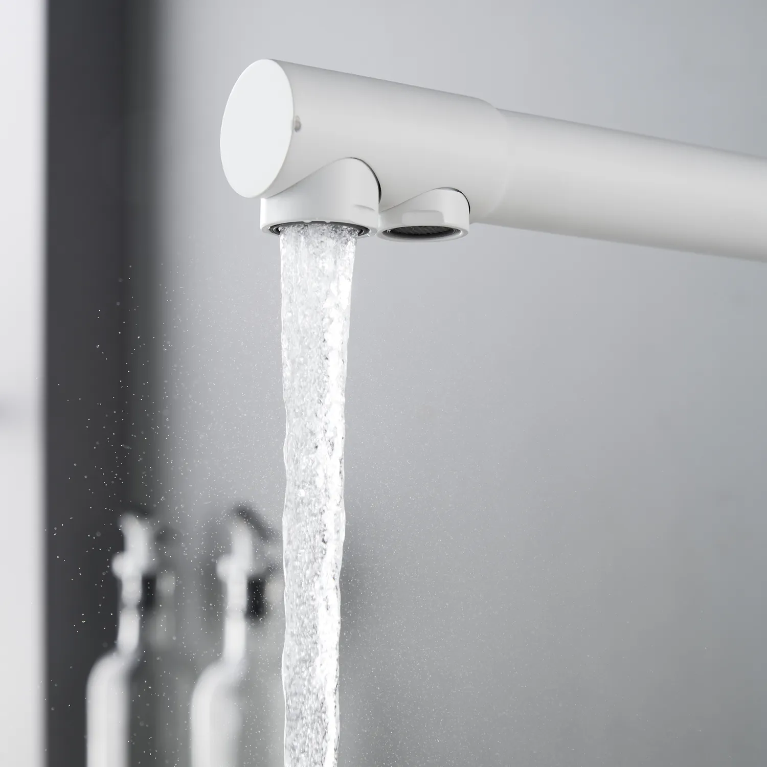 Смеситель для кухни с подключением фильтра Shevanik S248C, белый