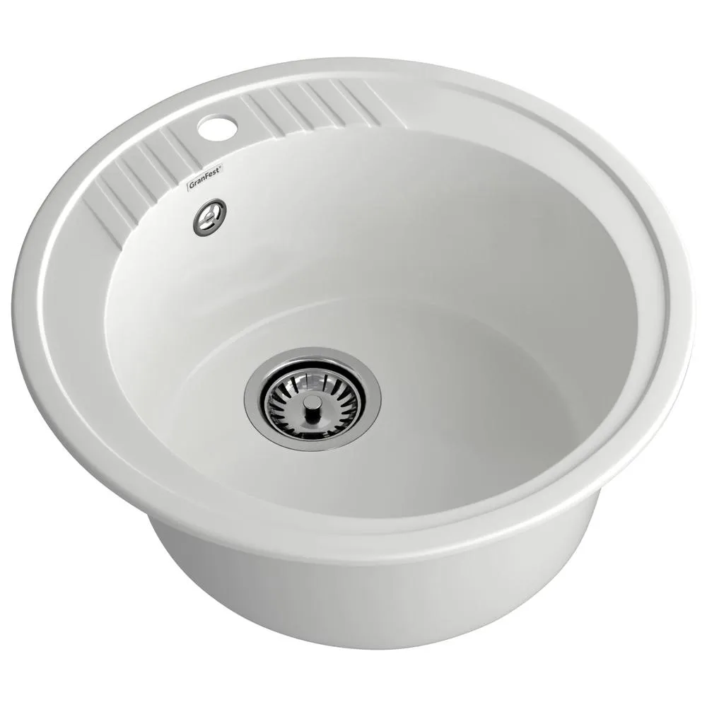 Кухонная мойка GranFest RONDO 520, иней