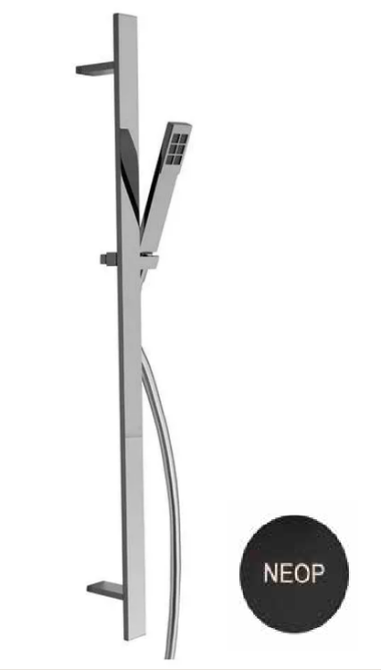 Душевой гарнитур Carimali 12х40, без выхода из стены, черный матовый (85500-NEOP)