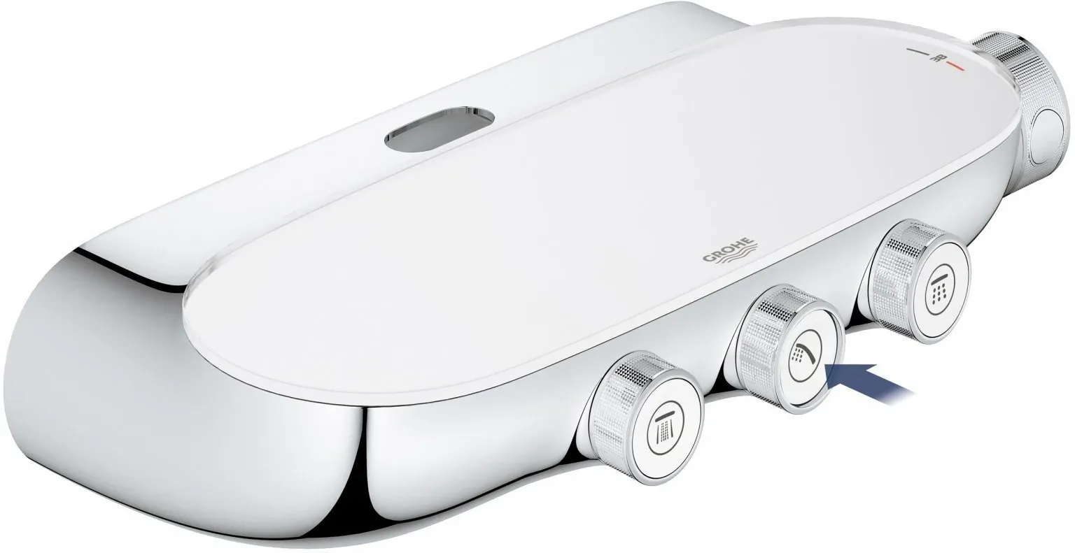 26250000 Rainshower SmartControl 360 DUO Душевая система с термостатическим смесителем для настенного монтажа, 3 режима верхнего душа, хром