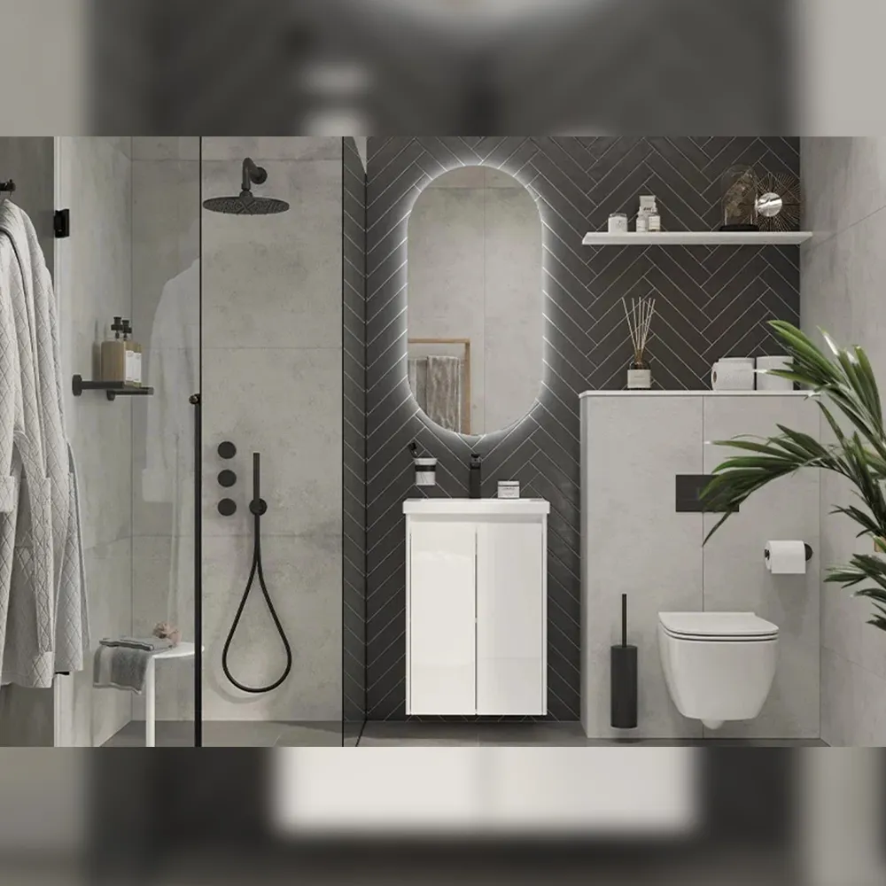 Тумба с раковиной подвесная Velvex Klaufs tp.KLA.COM.50.2D, 50 см