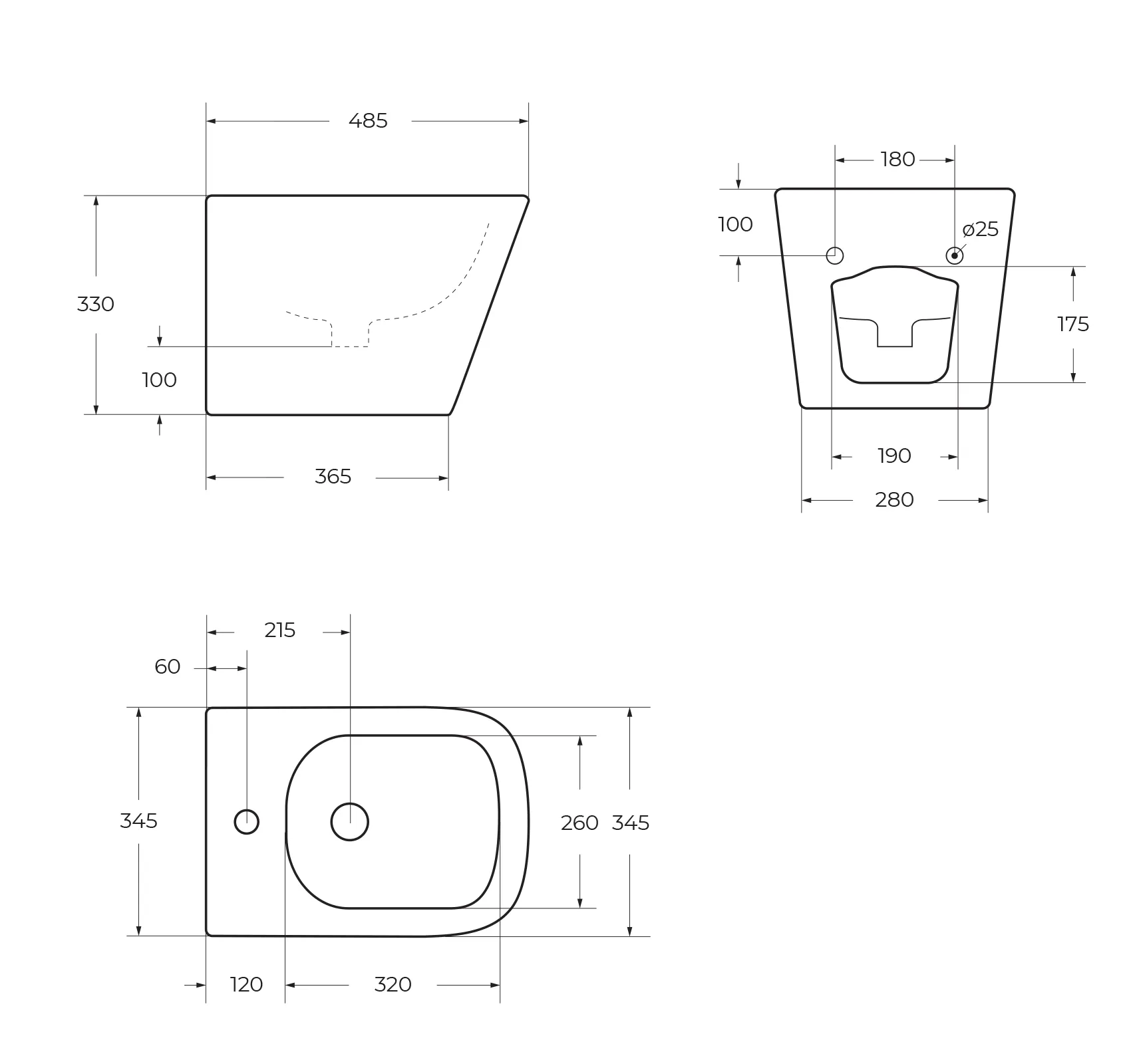 Биде подвесное BelBagno Ardente-R, белый (BB0520BH)