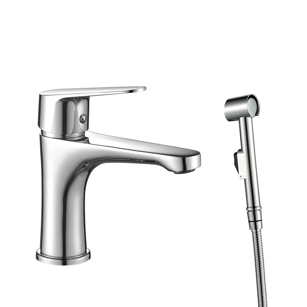 Смеситель для раковины с гигиеническим душем WesnaArt NOVA NOV03-212, хром