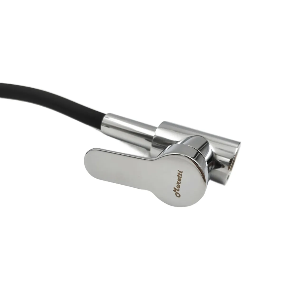 Смеситель для кухни с гибким изливом Maretti Project PC31RGZ32, хром/черный