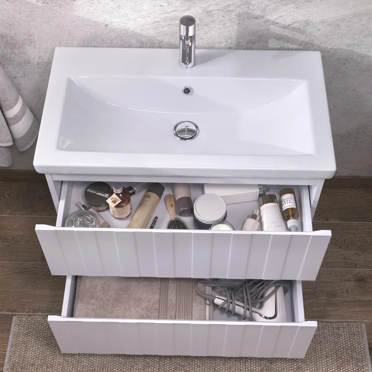 Тумба с раковиной напольная VIGO Finlay tn.FIN.COM.80.2Y, 80 см