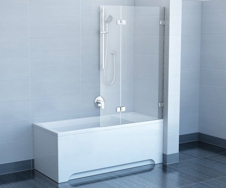 Ravak BVS2-100 R хром+транспарент, шторка для ванны