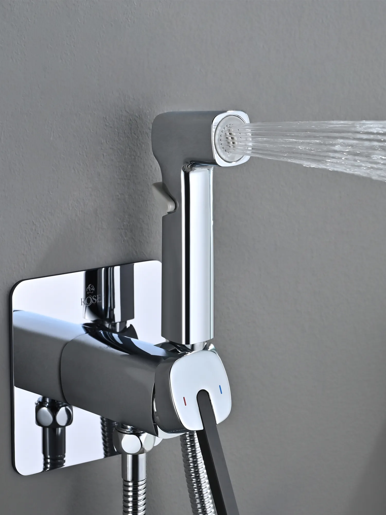 Гигиенический душ со смесителем Rose R245, хром