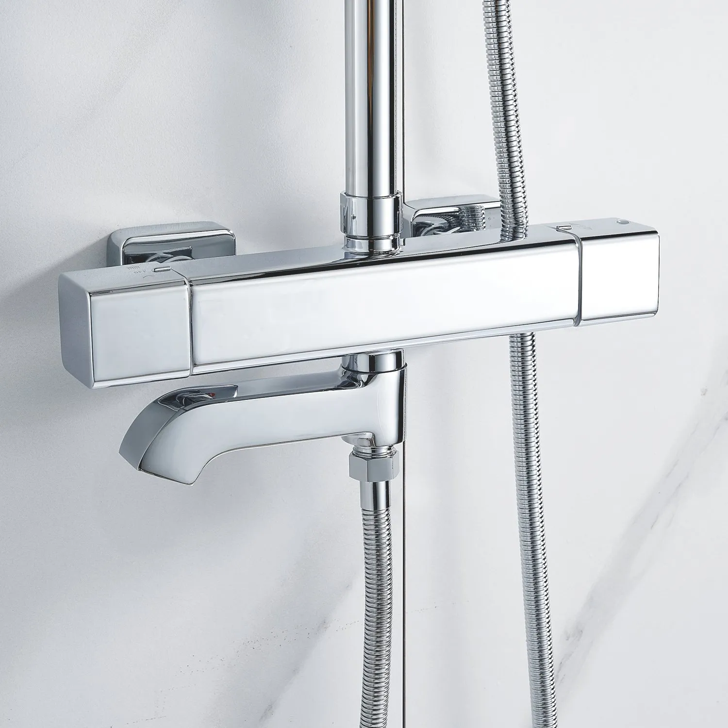 Душевая система c термостатом Shevanik S3096, хром