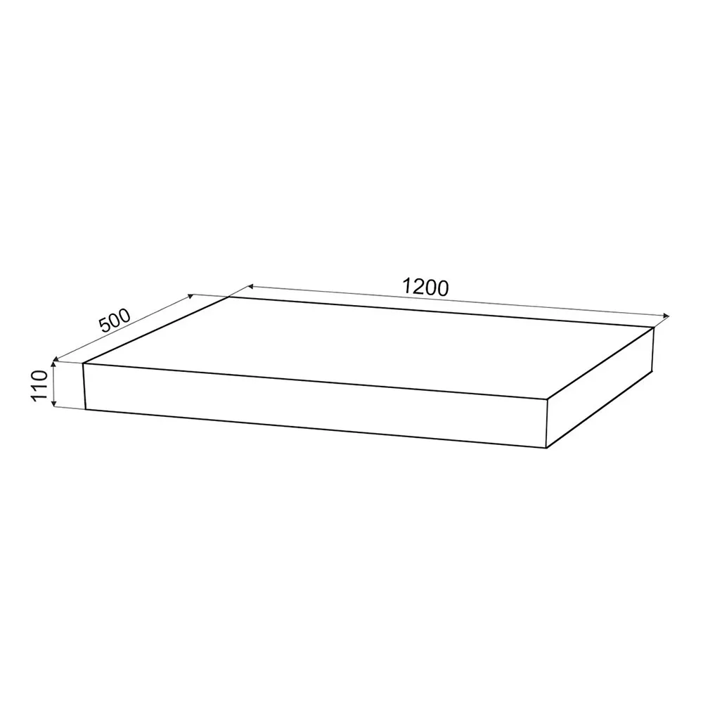 Столешница Velvex Unit 120, графит (st.UNI.120-627)
