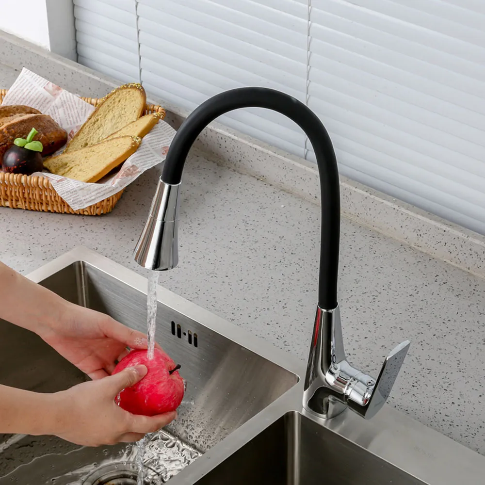 Смеситель для кухни с гибким изливом и режимом душ FRAP F4471, хром