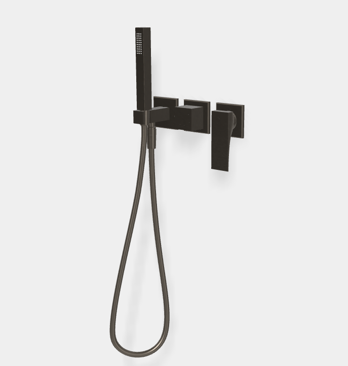 Смеситель для душа Fima Carlo Frattini Zeta, на 2 потребителя, брашированный черный хром (F3989WX8CS)