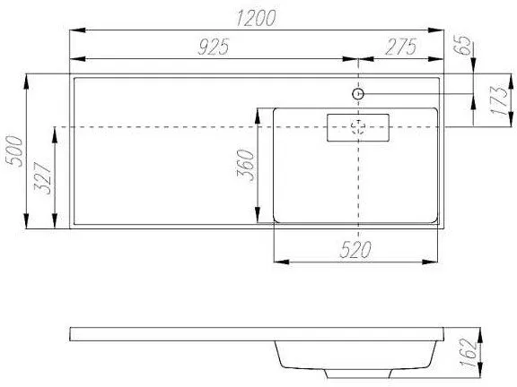 Раковина Акватон Лондри 120x50 1A72243KLH010