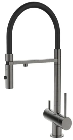 Смеситель для кухонной мойки DQ с фильтром графит (DA1462506Grey)
