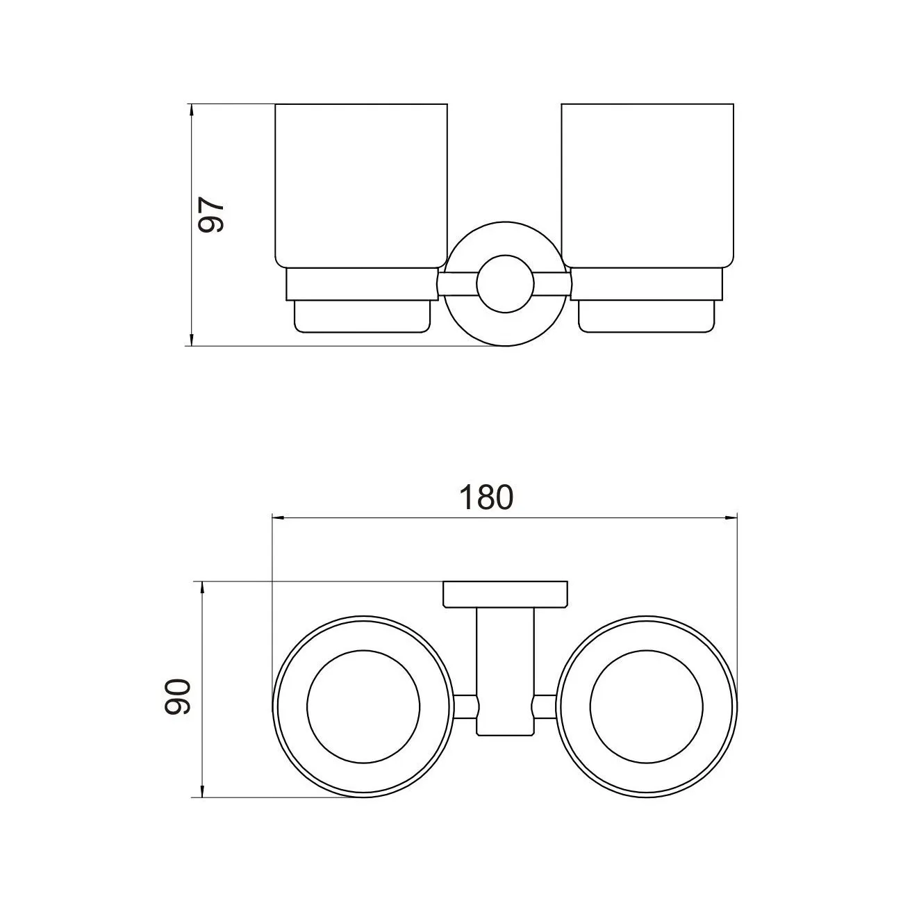 Держатель двух стаканов Savol S-005668Q