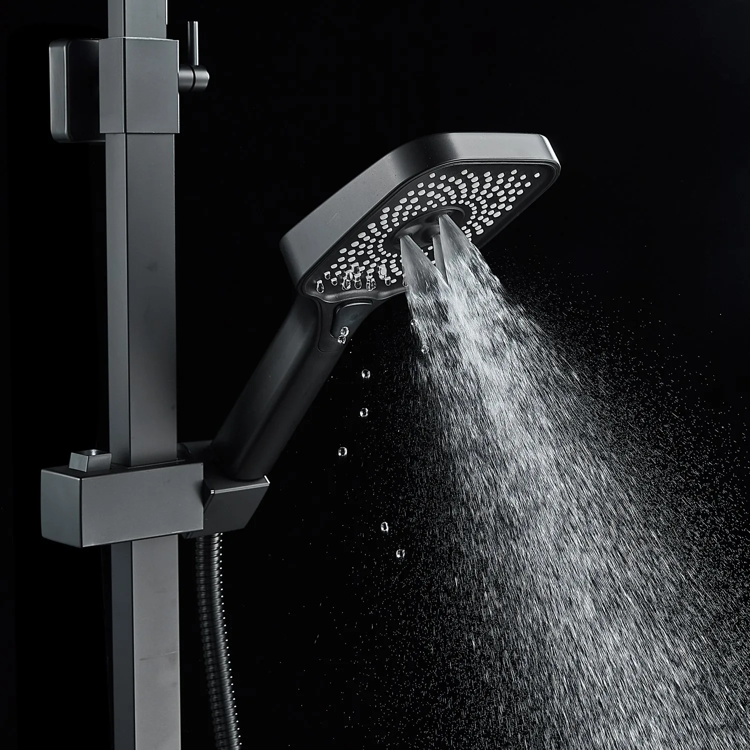 Душевая система Shevanik S7036H, черный