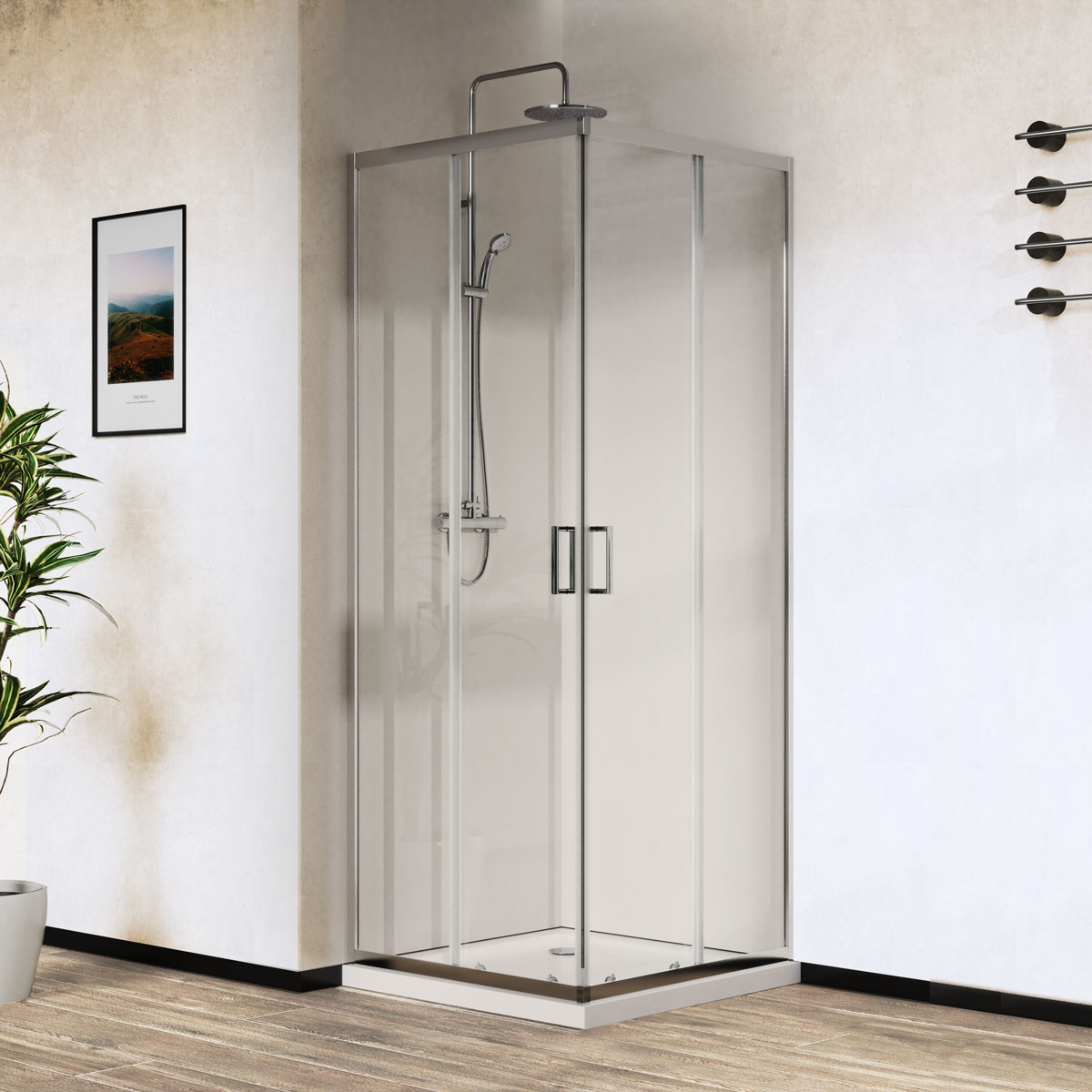 Душевой уголок Vincea City (VSS-5CT900CL) 900х900 мм, хром, стекло прозрачное