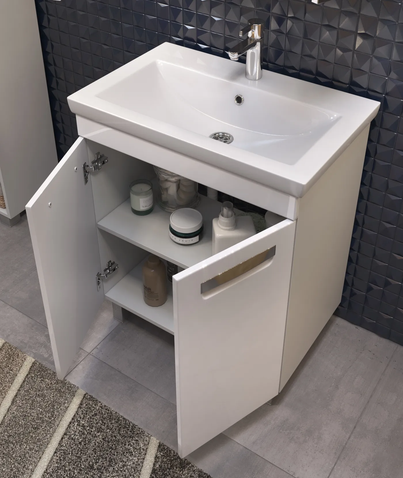 Тумба с раковиной напольная VIGO Plaza tn.PLA.COM.70.2D, 70 см