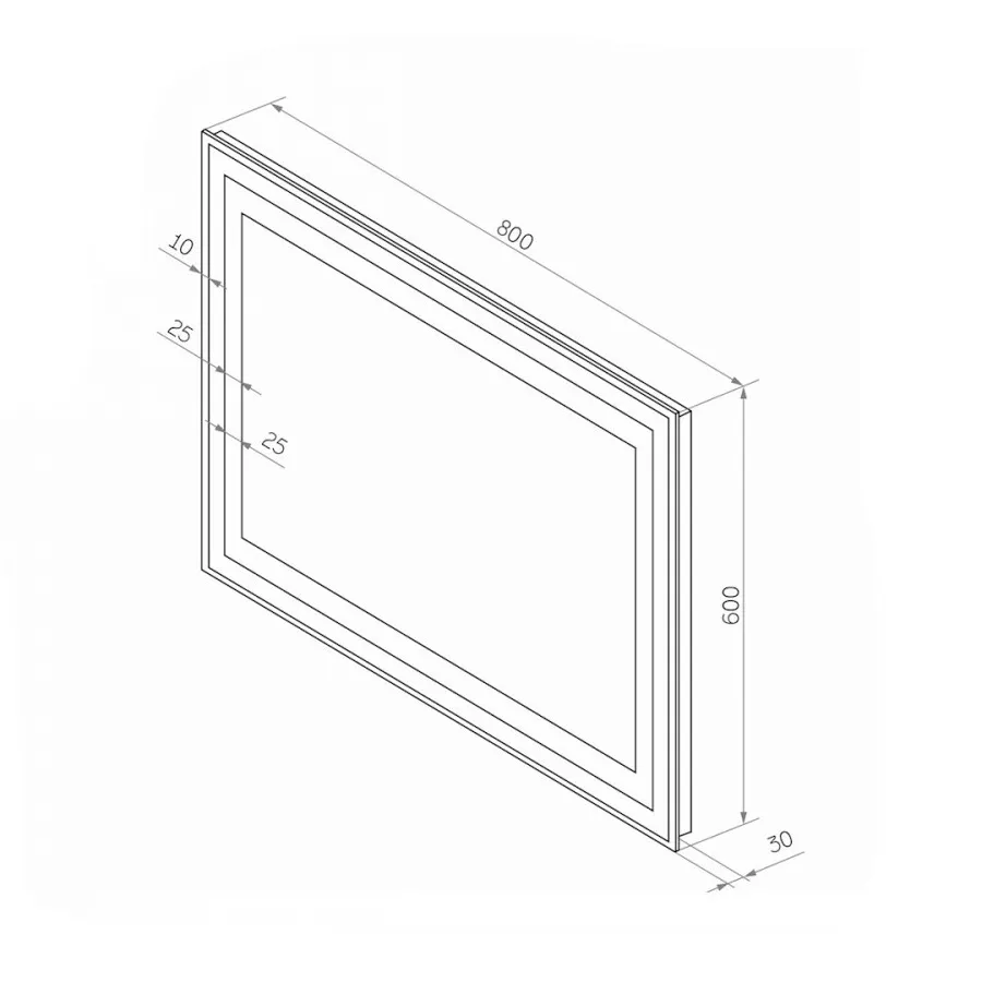 Зеркало Maretti Aria AR148060P16EL 80x60 см