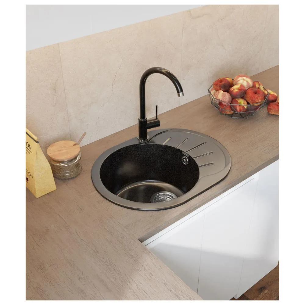 Кухонная мойка GranFest RONDO 580L, черный