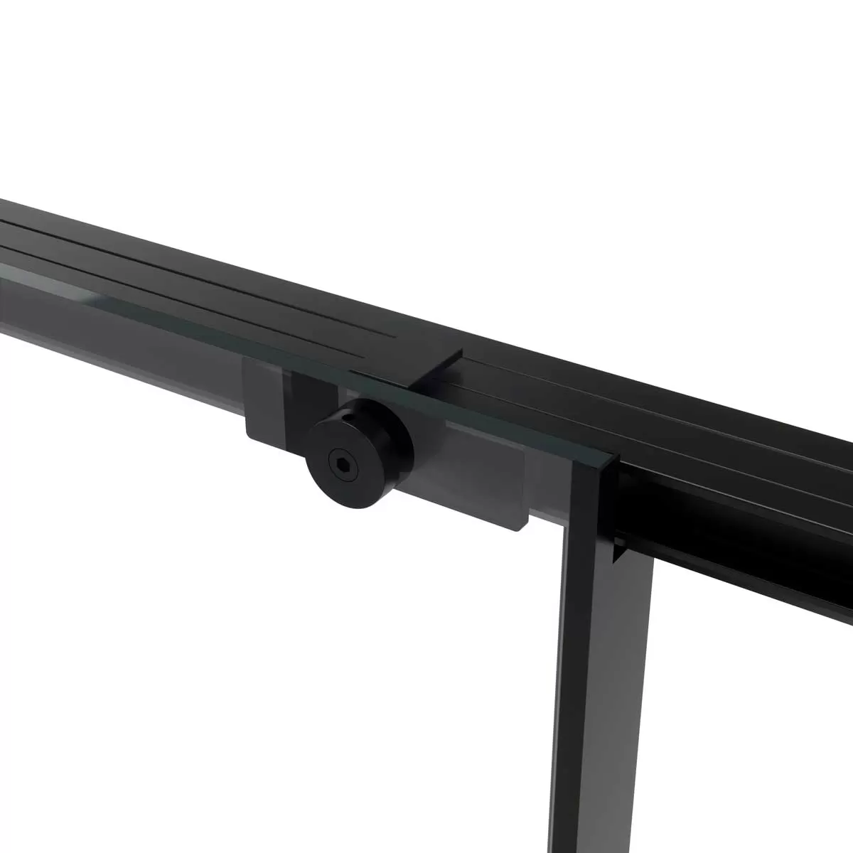 Душевая дверь Vincea Slim Soft (VDS-1SS100CLB) 1000х2000 мм, черный, стекло прозрачное