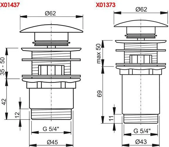 Сливной набор для раковины Ravak ClickClack (X01373)
