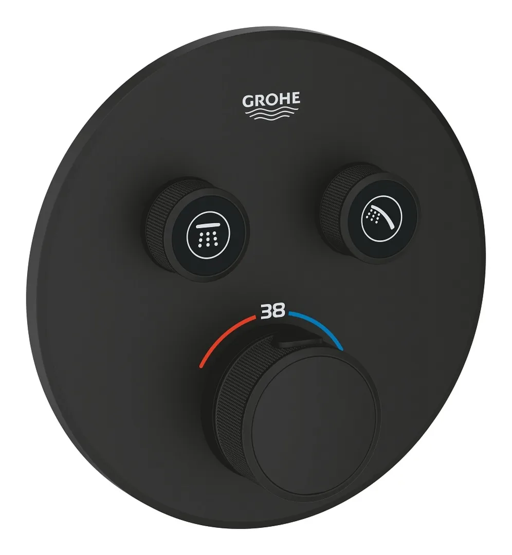 29507KF0 Grohtherm SmartControl Термостат для встраиваемого монтажа на 2 выхода, фантомный чёрный