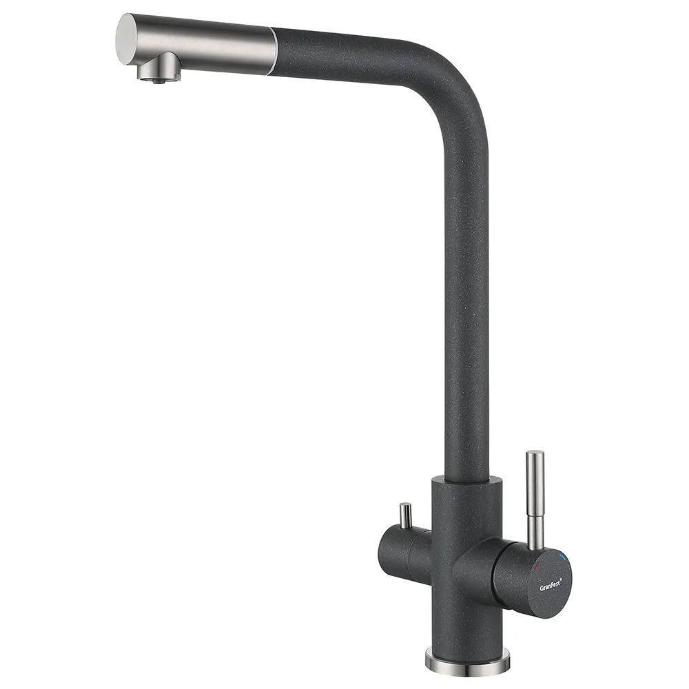 Смеситель для кухни с подключением фильтра GranFest Z-5421, темно-серый