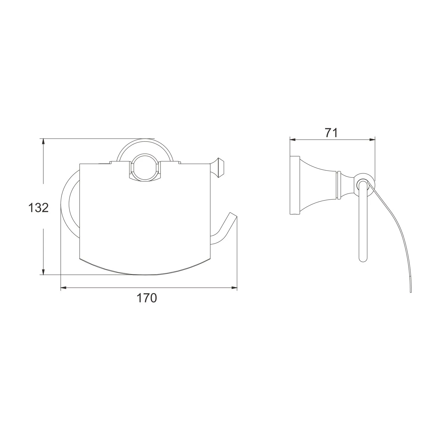 Держатель для туалетной бумаги Rose RG1905E, золото